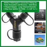 F1028 Solid Brass Y-shaped Hvac Adapter 2-WAY Splitter For Quick Recovery. Fixed Price $142.19.