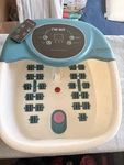 Niksa Foot Bath Blue With Vibration Function And Red Light Bubble For Feet. Fixed Price $25.00.