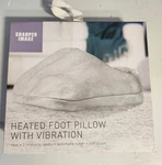 Heated Foot Pillow With Vibration, Sharper Image, Heat, 3 Intensity Levels,. Fixed Price $25.00.