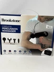 Brookstone Cordless Percussion Muscle Massager Deep Tissue 4 Heads Nib. Fixed Price $44.97.