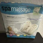 Spamassage Vibrating Foot Massager Comfort Fabric White Corded Electric SF018. Fixed Price $23.00.