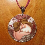 Pendant Kiss Ukrainian Vsevolod Maksymovych Couple Genuine Hand Painted Shell. Fixed Price $55.45.