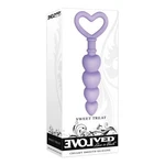 Evolved Love Is Back Sweet Treat Silicone Heart Plug With 4 Beads Purple. Fixed Price $17.98.