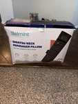 Belmint Shiatsu Heated Neck Massager Pillow With Vibrating Mat. Fixed Price $19.95.
