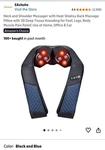 Neck And Shoulder Massager With Heat Shiatsu Back 3D Deep Tissue Eashuhe. Fixed Price $11.00.