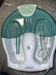 Conair Body Benefits Deluxe Massaging Foot Spa FB11RG New Open Box 2001. Fixed Price $39.00.