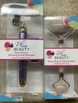 Plum Beauty Rose Quartz Vibrating Facial Massager & Roller Anti Aging Wrinkles. Fixed Price $17.99.