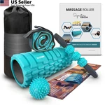 321 Strong Foam Set With: Hollow Core Roller, Muscle Soft Teal. Fixed Price $54.66.