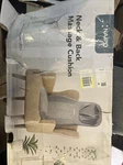 Naipo Back And Neck Massage Cushion MCM-12025. Box Ripped Bottom. Open. Ad. Fixed Price $55.00.