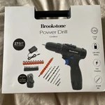 Cordless Power Drill - 27 Bit Attachments 12 Volt Heavy Duty, Brookstone. Fixed Price $30.00.