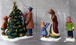 Lemax 2006 Christmas Village Eve Tree Set 63566 Family Figurines Decor. Fixed Price $20.00.
