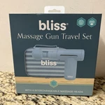 Bliss Gun Portable Deep Tissue Mini Massager 4 Heads Travel Case Great. Fixed Price $21.75.