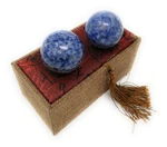 Collectibles Blue Corundum Marble Stone Chinese Healthy Exercise Massage Ba. Fixed Price $18.29.