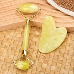 100% Natural Jade Facial Massage Roller & Gua Sha Set Gift Box Beauty Tools. Fixed Price $8.55.
