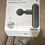 Sharper Image Powerboost Move Massage Gun Black Percussion 4 Heads Cordless. Fixed Price $21.00.