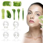 7PCS Jade Gua Sha Board Beauty Facial Roller Set Natural Face Neck Massager Tool. Fixed Price $9.70.
