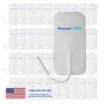 Discount Tens 2"X4" Premium Wired Electrode Pads, 20 Pair (40 Pads). Fixed Price $32.95.