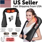 Shiatsu Back Neck And Shoulder Massager With Heat Deep Tissue 3D Kneading Pillow. Fixed Price $26.99.