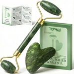 Face Roller & Gua Sha Facial Tools, Massager For Self Care, Jade Green. Fixed Price $6.93.