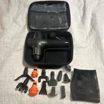 Dacorm Massage Gun Black Cordless Handheld 8 Attachments Carrying Case. Fixed Price $40.00.