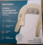New Homedics Shiatsu Cordless Rechargeable Neck Massager Heat. Fixed Price $15.93.