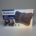 Brookstone Shiatsu Neck And Lumbar Massager Deep Kneading Pillow. Fixed Price $38.98.