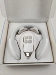 Relaxultima Electric Tens Pulse Technology Portable Neck Massager In White. Fixed Price $65.00.