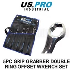Pro Industrial 5PC Grip Grabber Double Ring Offset Spanner Wrench 3946. Fixed Price $56.52.