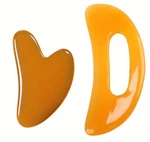 Yellow 2 Pc Scrapping Tools Gua Sha Skin Face Neck Massager. Fixed Price $14.99.