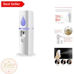 Portable Nano Facial Mister With Visual Water Tank & Mirror - Hydrating Beauty. Fixed Price $13.99.