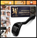 Microneedling Derma Roller For Skin, Hair & Beard - Titanium Facial Scalp Tool. Fixed Price $19.99.