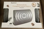 Healthtouch Memory Foam Massaging Lumbar Support Vibration Pillow Gray H-4918-1. Fixed Price $19.99.