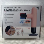Sharper Image Powerboost Pro+ Reach Percussion Massager With 5 Attachments Pink. Fixed Price $80.00.