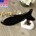 Massage Tool Black Buffalo Horn Facial Scraping Board Fish Shape. Fixed Price $8.99.