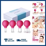 4 Size Facial Cupping Therapy Set Glass, Eye Face Vacuum Massage Anti Celluli.... Fixed Price $37.25.