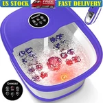 Multi-functional Foot Bath Spa W/ Heat Bubbles Timer & Rollers. Fixed Price $75.98.