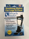 As Seen Tv Miracle Socks Anti-fatigue Compression Black Unisex L/xl. Fixed Price $9.99.