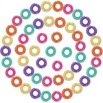 Blulu 50 Pcs Acupressure Fidget Rings Orange, Yellow, Purple, Green, Rose Red. Fixed Price $13.35.