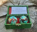 Chinese Healthy Therapy Chrome 2 Balls Set /40MM/DRAGON&PHOENIX/EXERCISE. Fixed Price $11.95.