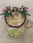 Hello Spring Door Wreath 12". Fixed Price $15.00.