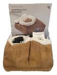 Sharper Image Warming Foot Massager, Brown And Beige Polyester Material Nob. Fixed Price $30.69.