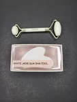 Olivia Rose White Stone Facial Massage Roller + Jade Gua Sha Set By Macys. Fixed Price $11.95.