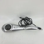 Brookstone F-209 Handheld Percussion Massager Silver 3 Speed Corded Tested. Fixed Price $59.99.
