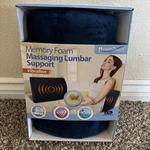 Health Touch Memory Foam Blue Massaging Lumbar Support Back Vibration - New. Fixed Price $20.00.