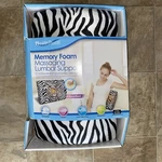 New Health Touch Memory Foam Massaging Lumbar Support Back Vibration - Blue. Fixed Price $20.00.