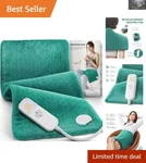 Deluxe Heating Pad With Machine Washable Fabric - Perfect For Period Pain Relief. Fixed Price $34.19.