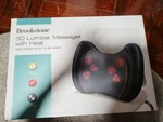 Brookstone 3D Lumbar Massager W/ Heat, Shiatsu Mesh Back & Lower. Fixed Price $35.00.