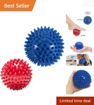 Professional Spiky Massage Balls (2 Pack) - Perfect For Pain Relief & Relaxation. Fixed Price $13.99.