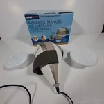 Obusforme Percussion Massager W/ Heat Handheld Adjustable Speed TM-PALM-01. Fixed Price $65.47.
