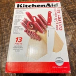 Kitchenaid 13-PIECE Red-handled Cutlery Knifes Set. Fixed Price $150.00.